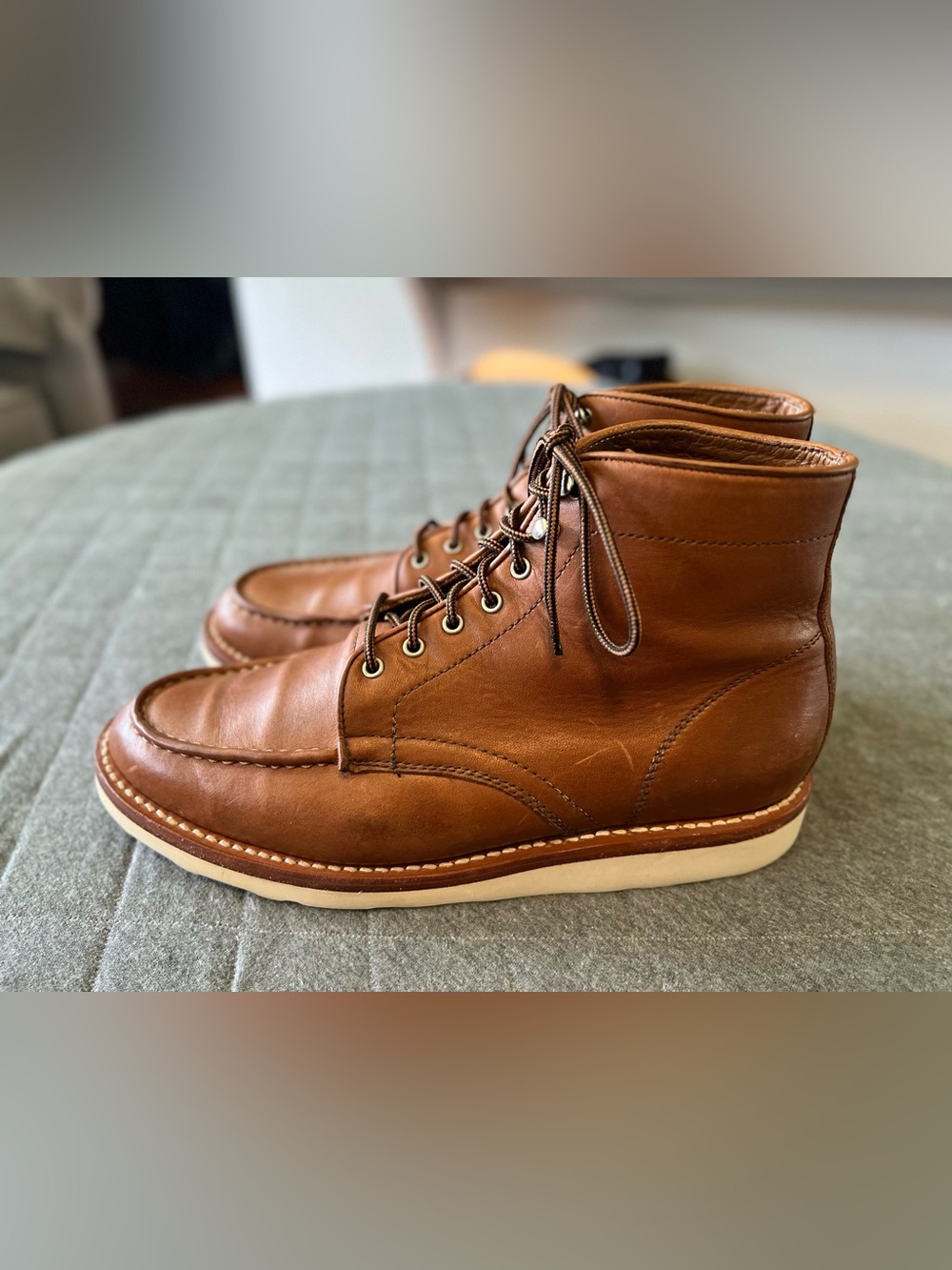 THURSDAY BOOT COMPANY Sz 11.5 Diplomat Brown Leather Boots Orig $200 Exc Cond - Picture 6 of 11